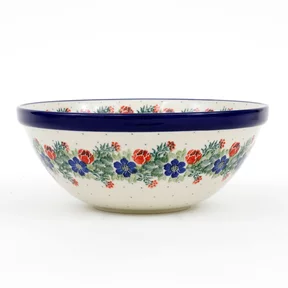 Miska ceramiczna 056 h-10cm <br> 1535X Czerwony wianuszek